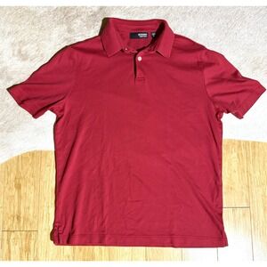 Murano Men's Liquid Luxury Red Short Sleeve Polo‎ 100% Cotton Size Small